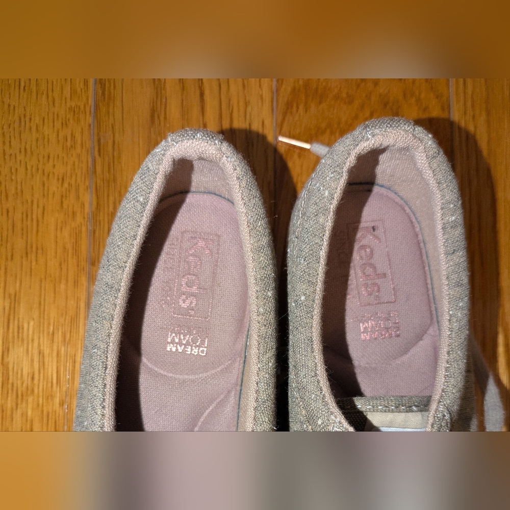 Keds Taupe Canvas Lace-Up Sneakers - Picture 6 of 7